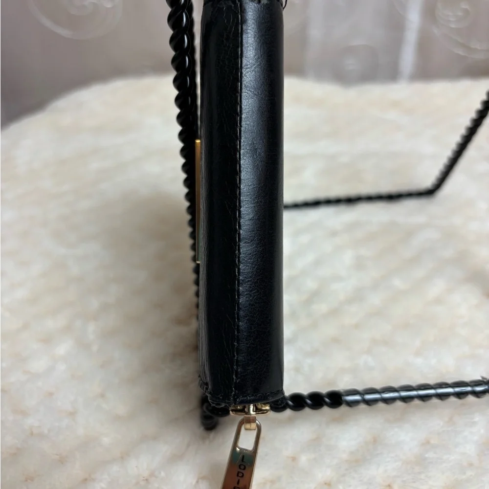 Lodis Black Leather Zip Around RFID Protection Wallet